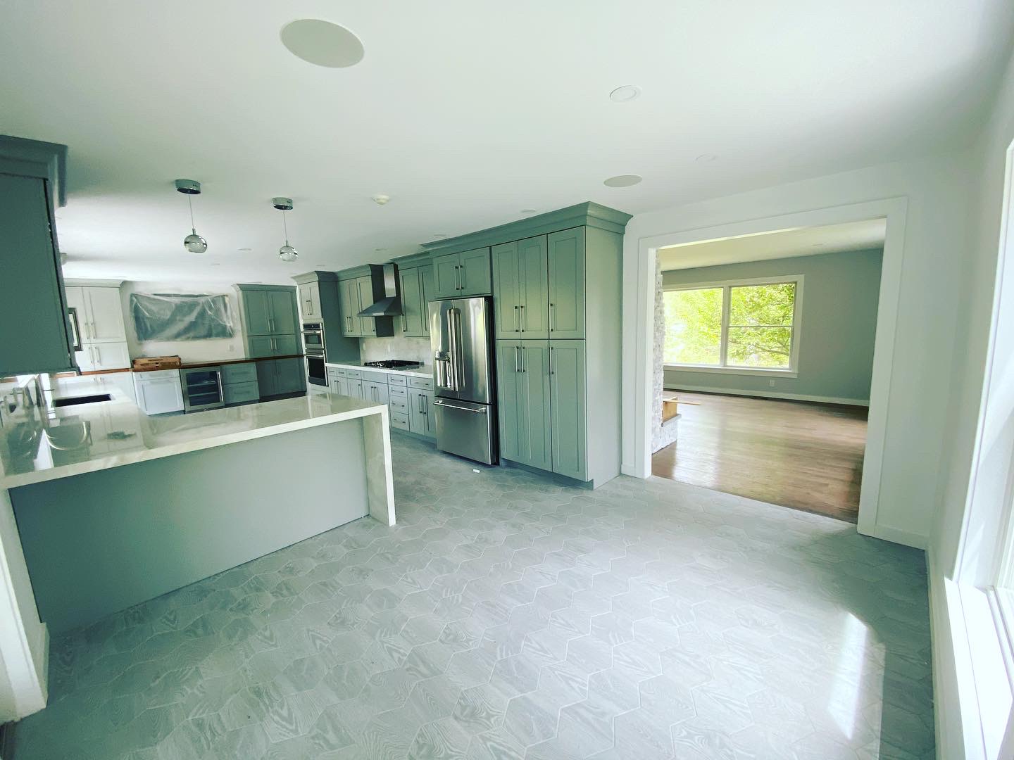 Interior painting and cabinet work in a Connecticut kitchen